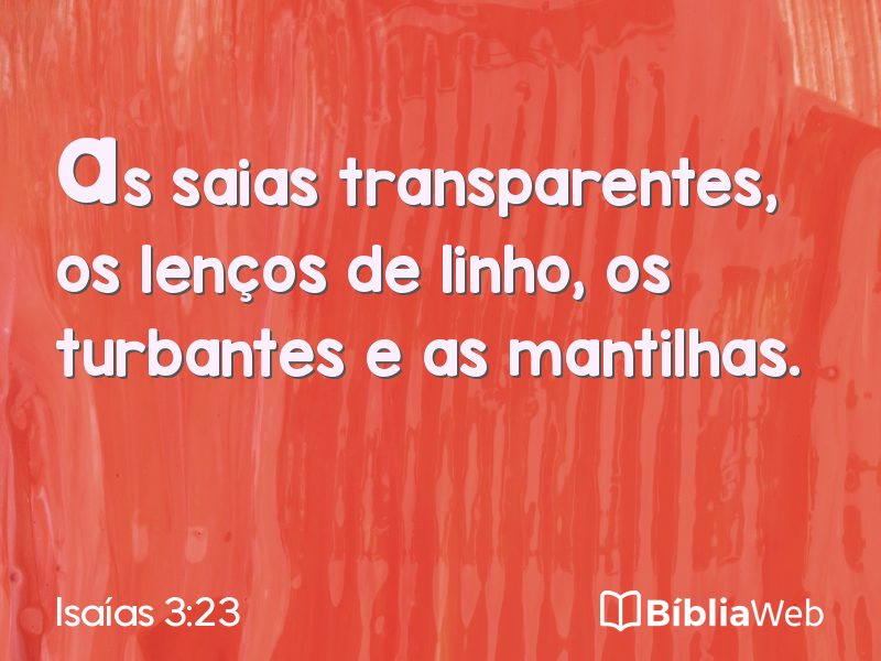 Isaías 3:23 em imagem para compartilhar