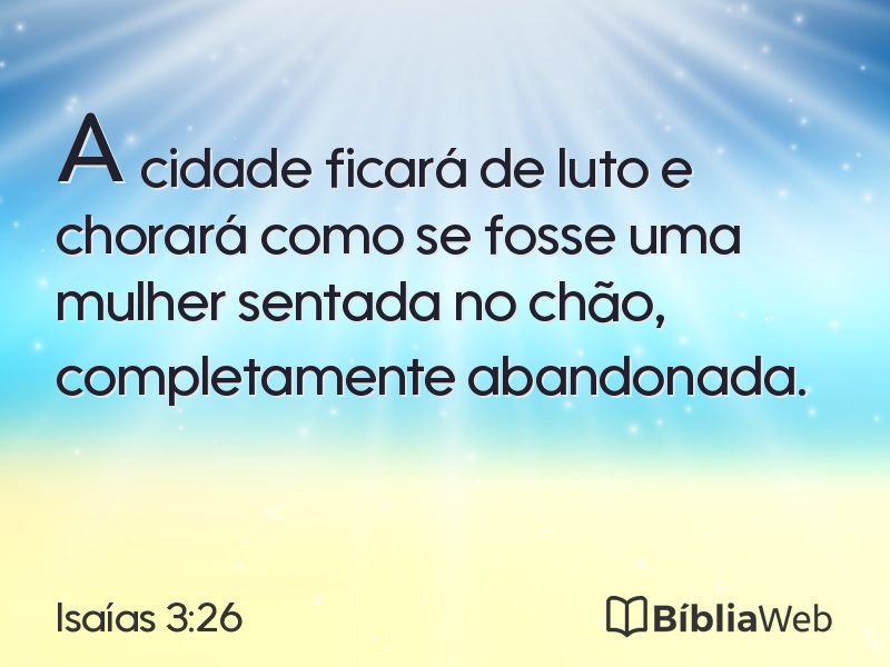 Isaías 3:26 em imagem para compartilhar