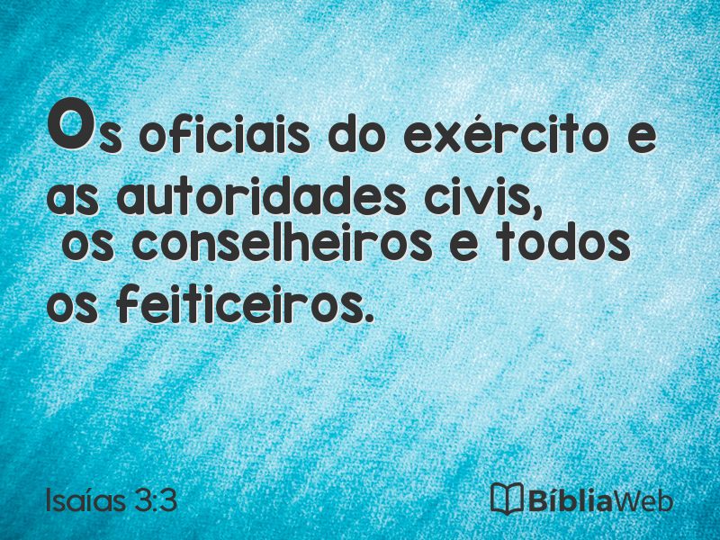 Isaías 3:3 em imagem para compartilhar