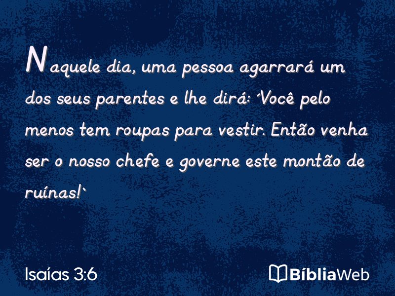 Isaías 3:6 em imagem para compartilhar