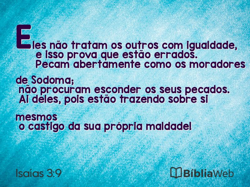 Isaías 3:9 em imagem para compartilhar