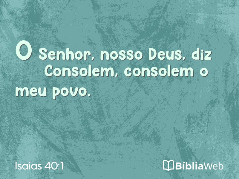 Isaías 40:1 em imagem para compartilhar