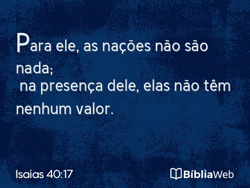 Isaías 40:17 em imagem para compartilhar