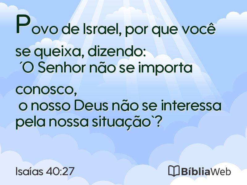 Isaías 40:27 em imagem para compartilhar