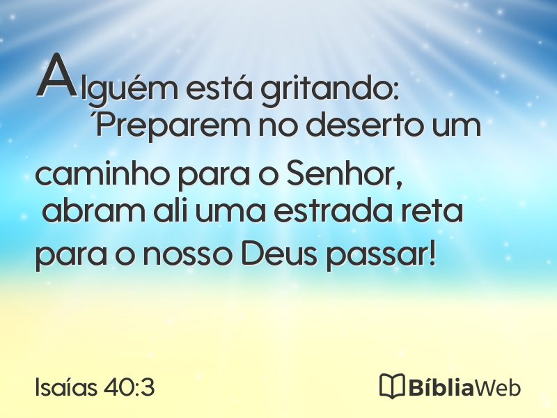 Isaías 40:3 em imagem para compartilhar