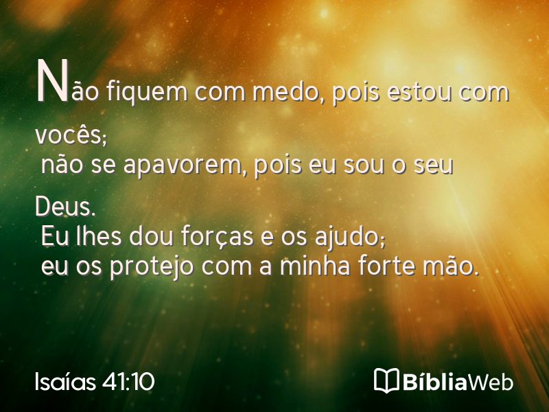 Isaías 41:10 em imagem para compartilhar