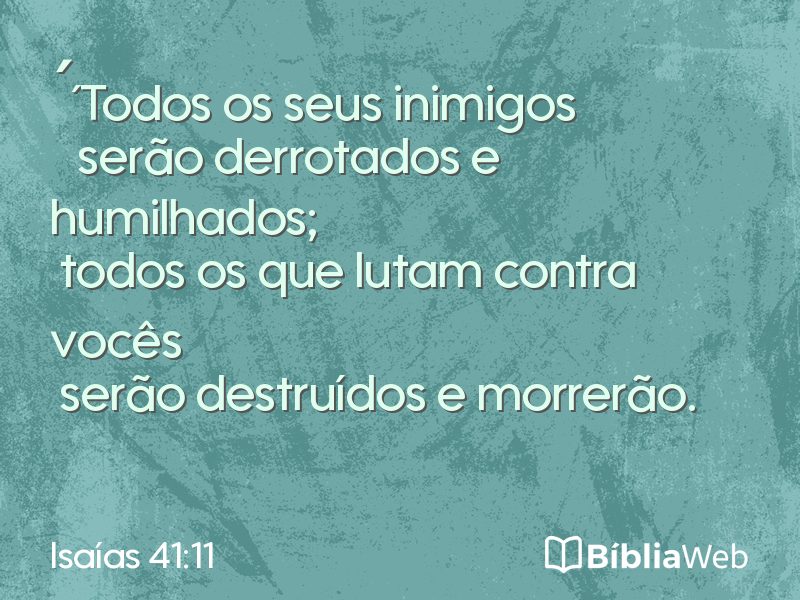 Isaías 41:11 em imagem para compartilhar
