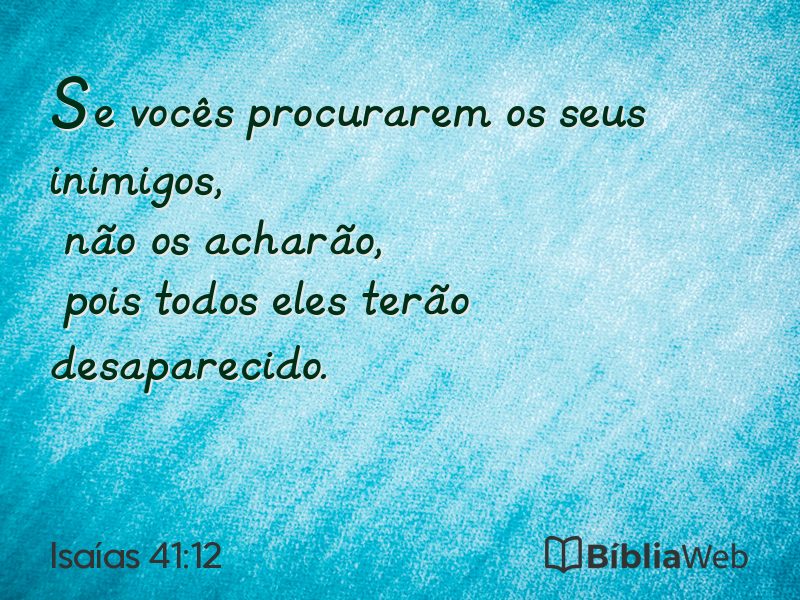 Isaías 41:12 em imagem para compartilhar