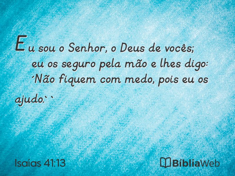Isaías 41:13 em imagem para compartilhar