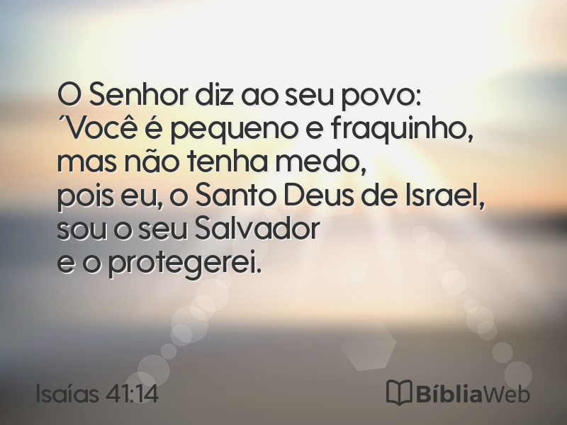 Isaías 41:14 em imagem para compartilhar