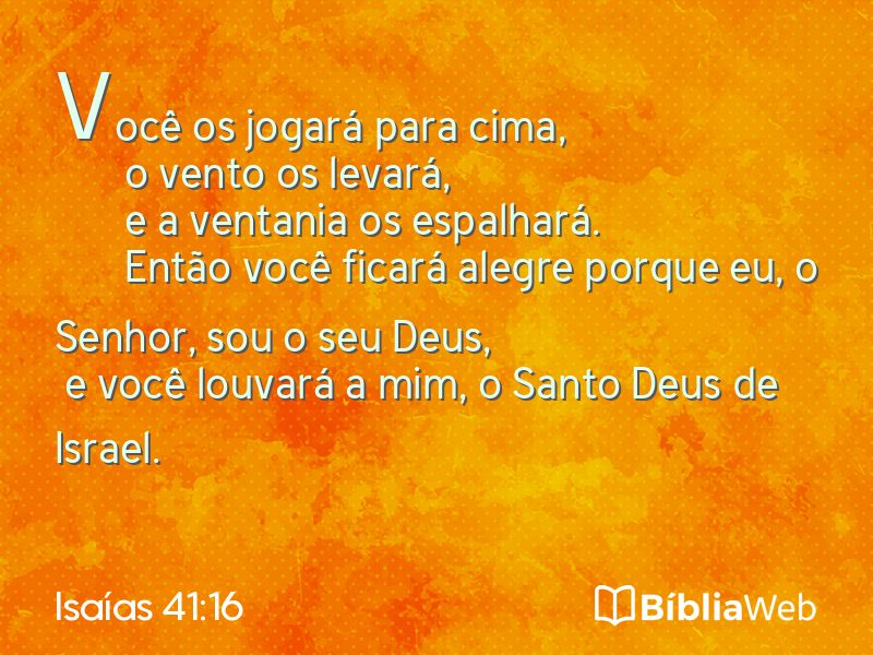 Isaías 41:16 em imagem para compartilhar