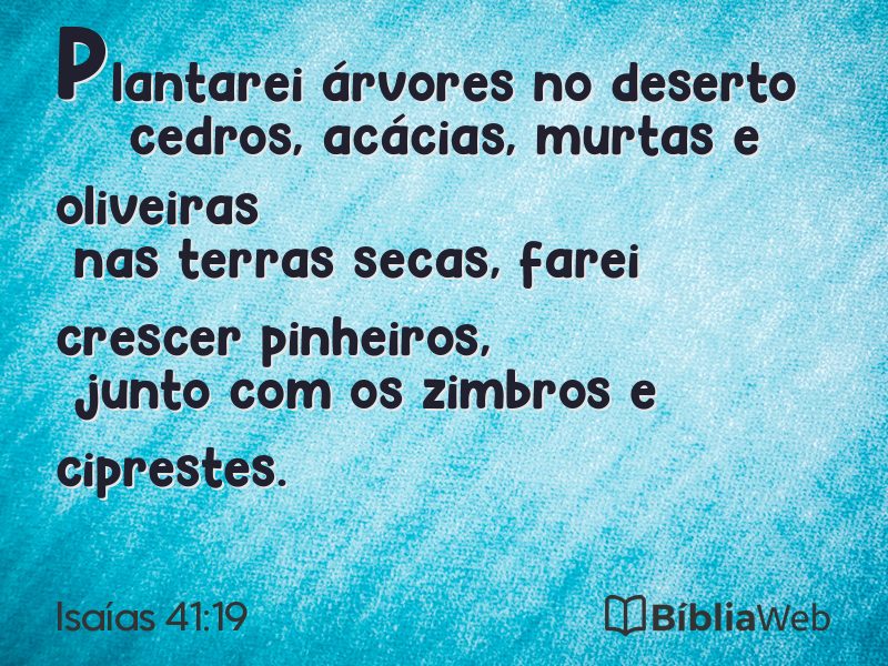 Isaías 41:19 em imagem para compartilhar