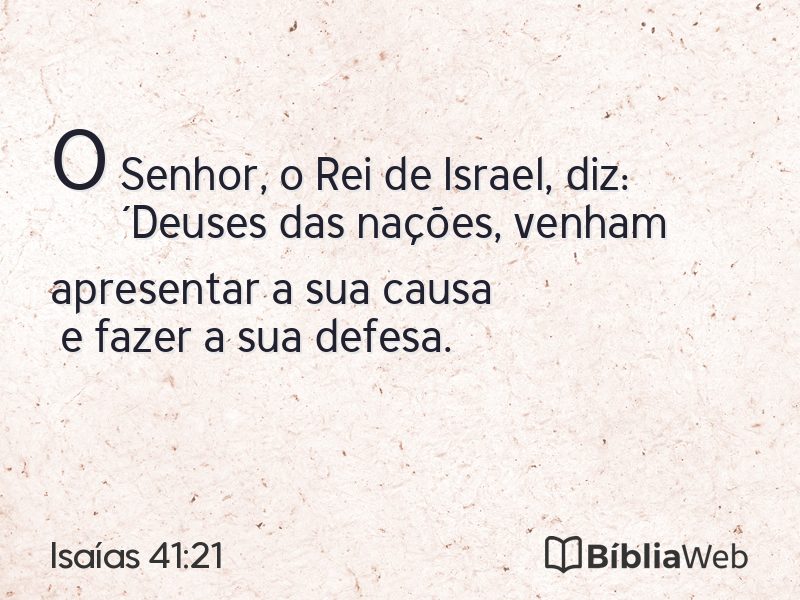Isaías 41:21 em imagem para compartilhar