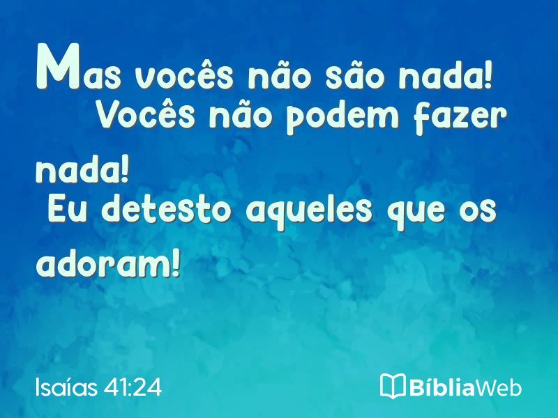 Isaías 41:24 em imagem para compartilhar