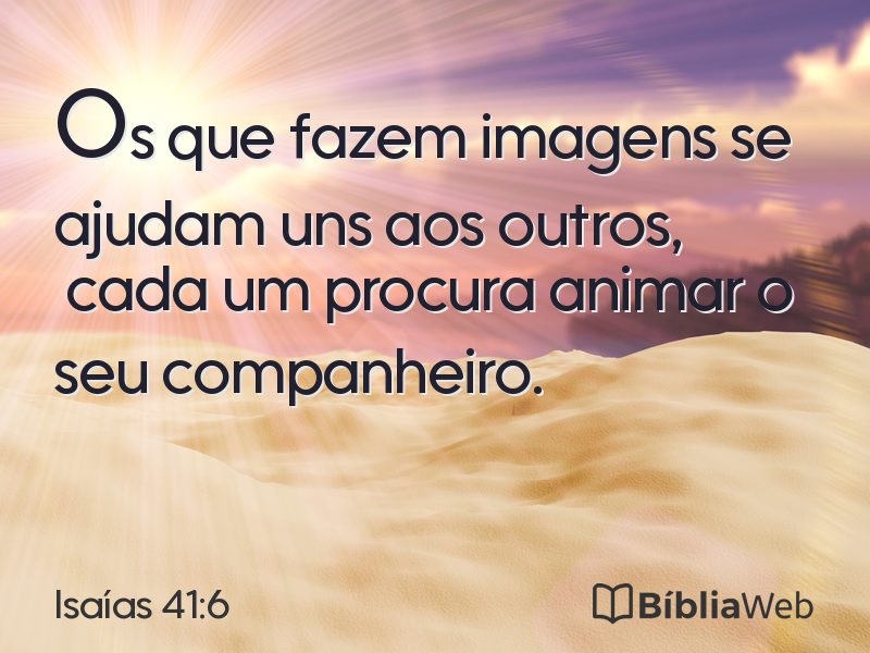 Isaías 41:6 em imagem para compartilhar