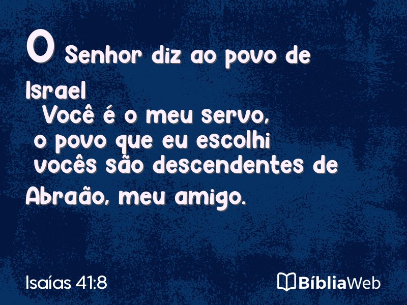 Isaías 41:8 em imagem para compartilhar