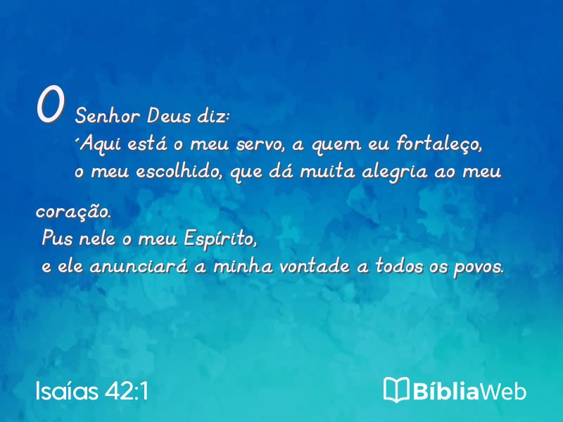 Isaías 42:1 em imagem para compartilhar