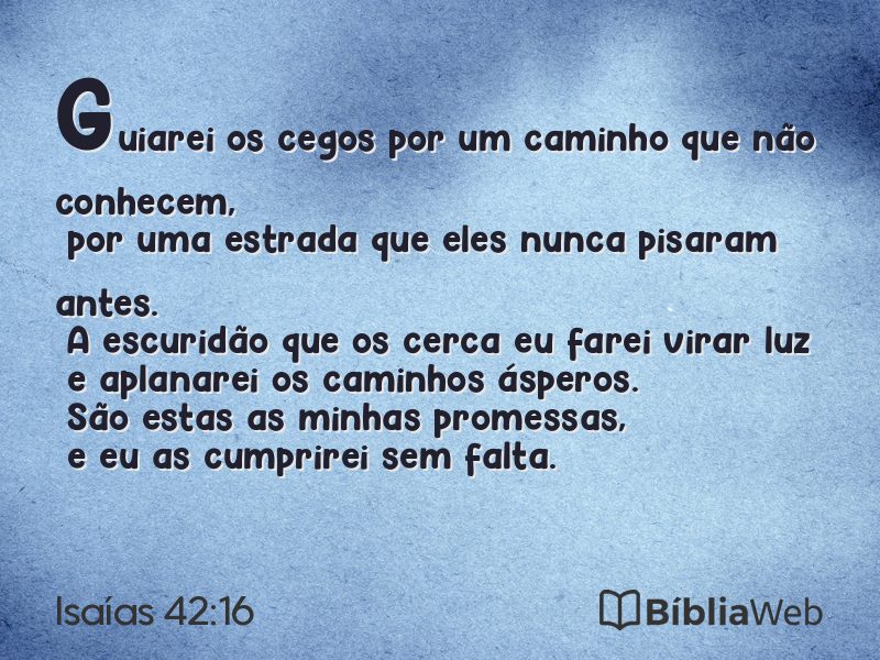 Isaías 42:16 em imagem para compartilhar