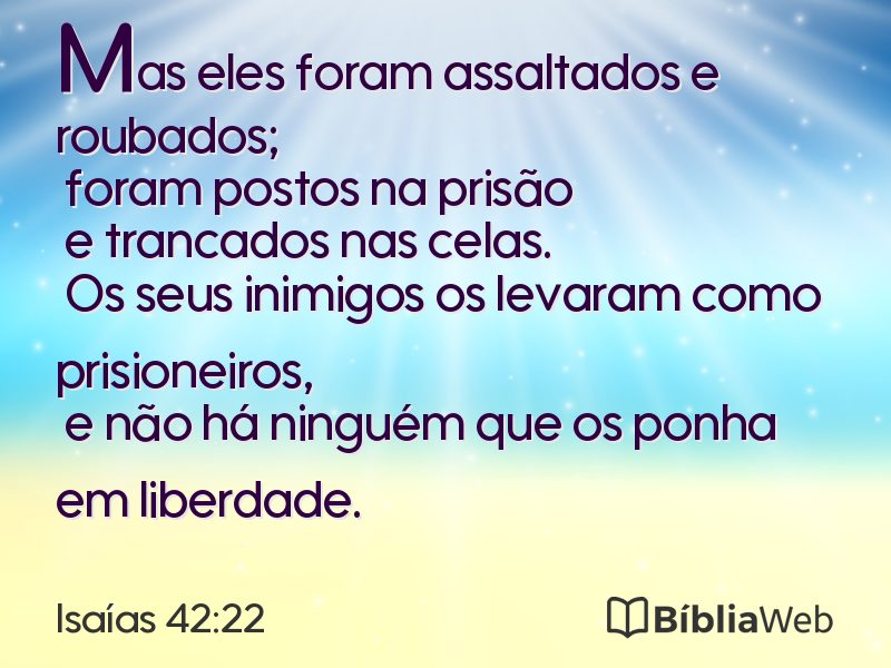 Isaías 42:22 em imagem para compartilhar