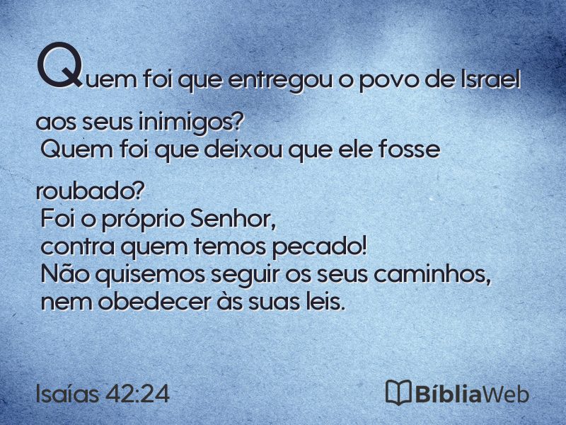 Isaías 42:24 em imagem para compartilhar