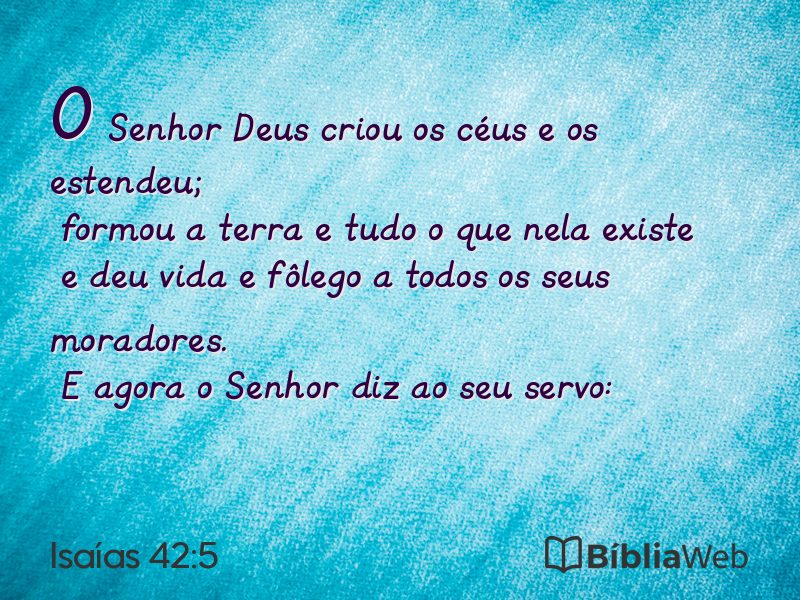 Isaías 42:5 em imagem para compartilhar