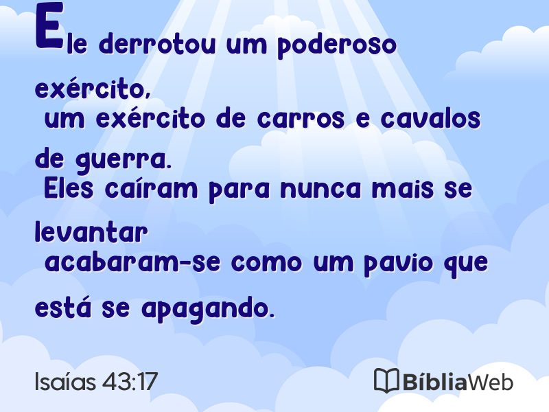 Isaías 43:17 em imagem para compartilhar