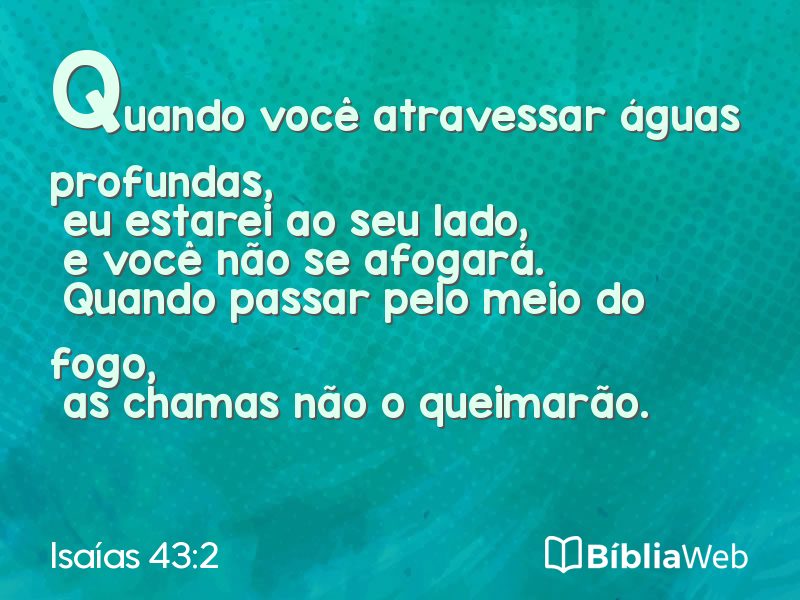 Isaías 43:2 em imagem para compartilhar