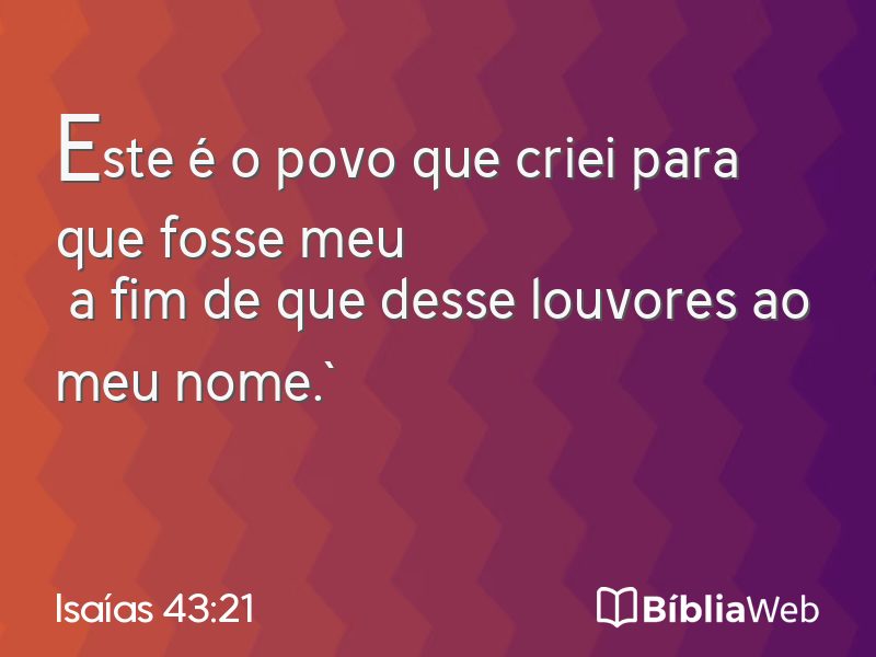 Isaías 43:21 em imagem para compartilhar