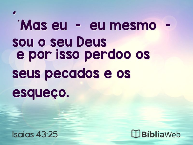 Isaías 43:25 em imagem para compartilhar