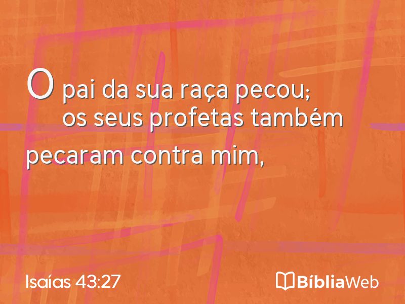 Isaías 43:27 em imagem para compartilhar