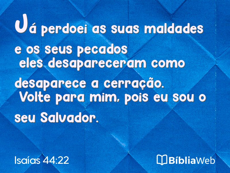 Isaías 44:22 em imagem para compartilhar