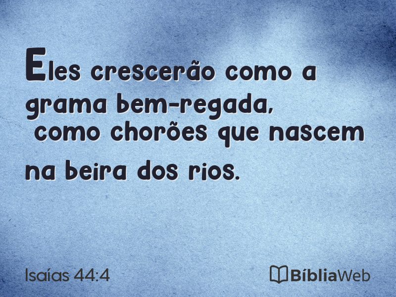 Isaías 44:4 em imagem para compartilhar