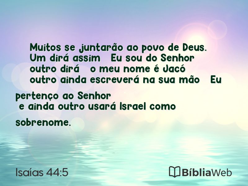 Isaías 44:5 em imagem para compartilhar