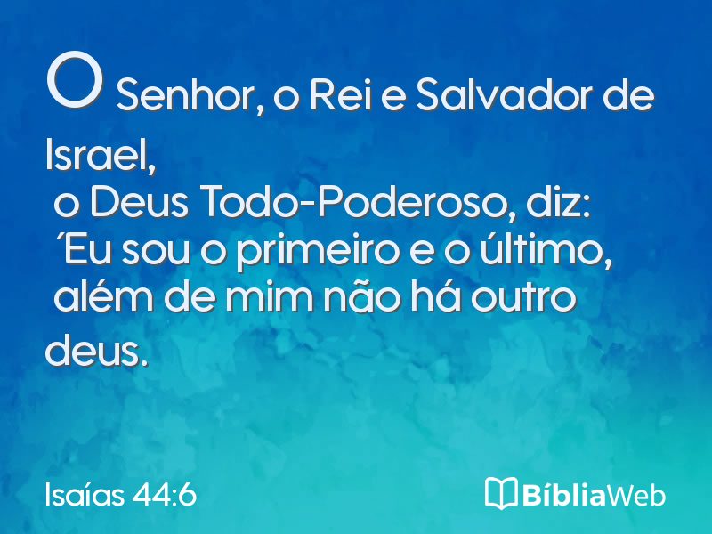 Isaías 44:6 em imagem para compartilhar