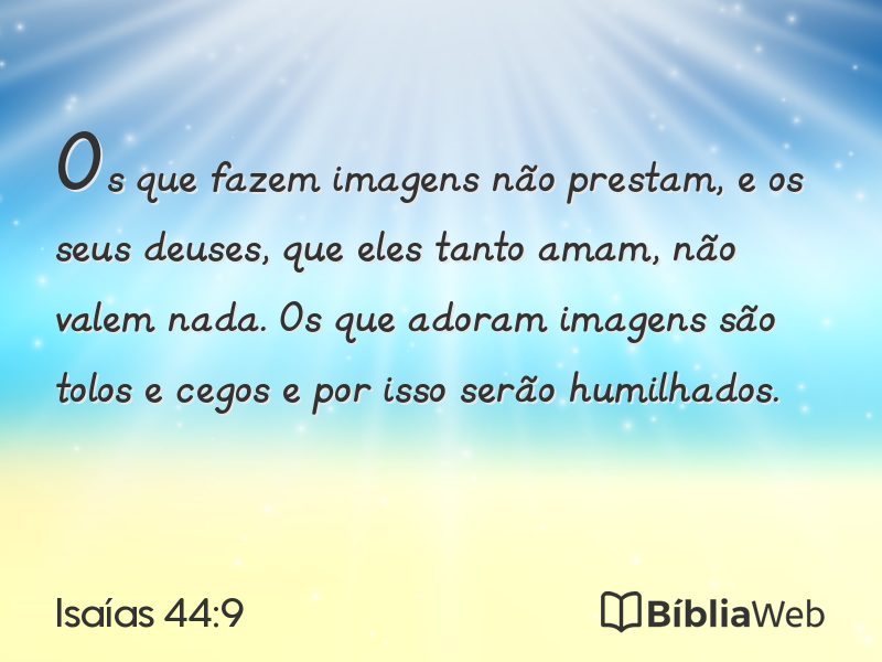Isaías 44:9 em imagem para compartilhar