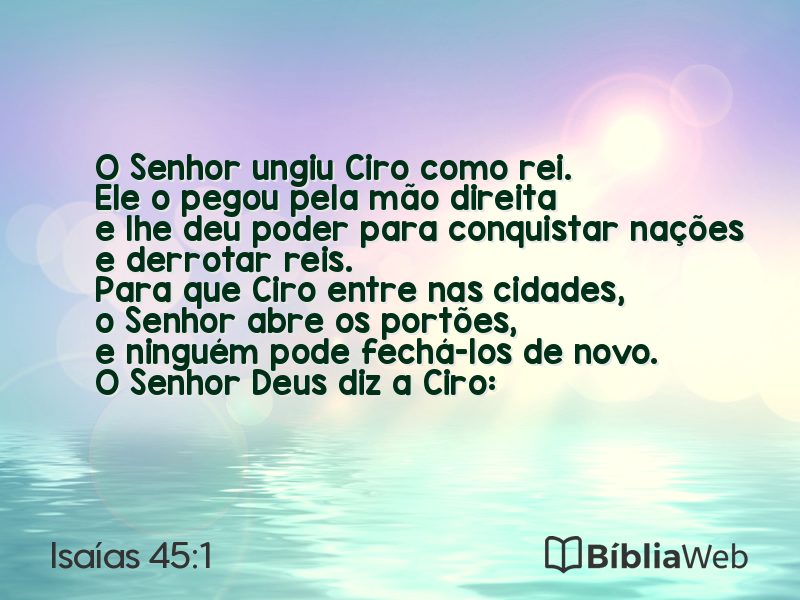 Isaías 45:1 em imagem para compartilhar