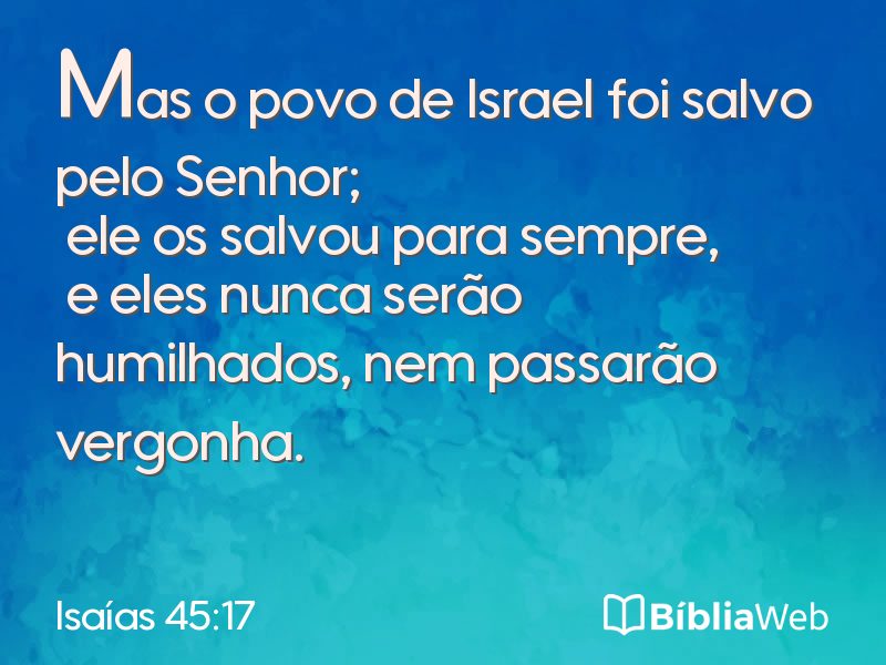 Isaías 45:17 em imagem para compartilhar