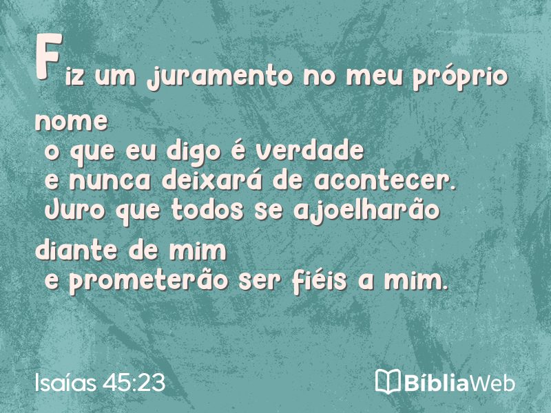 Isaías 45:23 em imagem para compartilhar