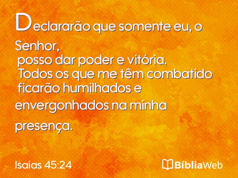 Isaías 45:24 em imagem para compartilhar