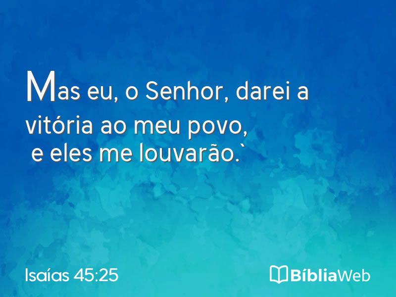 Isaías 45:25 em imagem para compartilhar