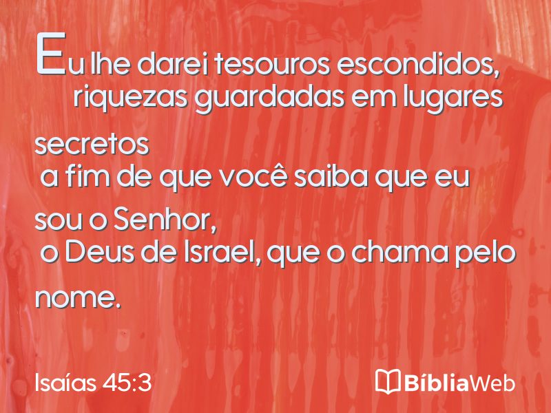 Isaías 45:3 em imagem para compartilhar