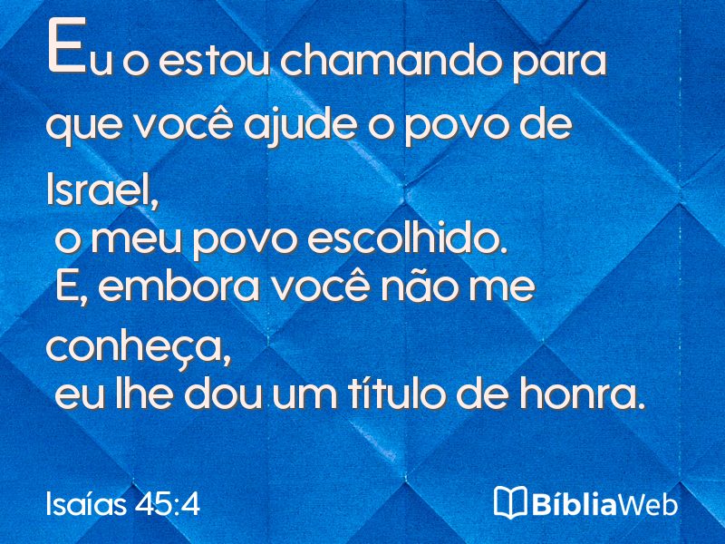 Isaías 45:4 em imagem para compartilhar