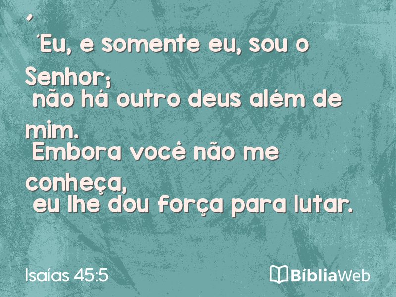 Isaías 45:5 em imagem para compartilhar