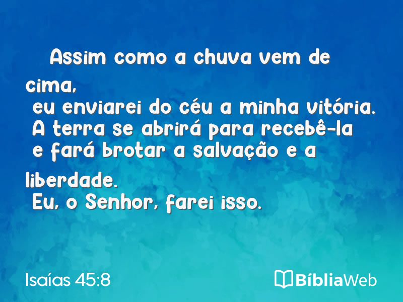 Isaías 45:8 em imagem para compartilhar