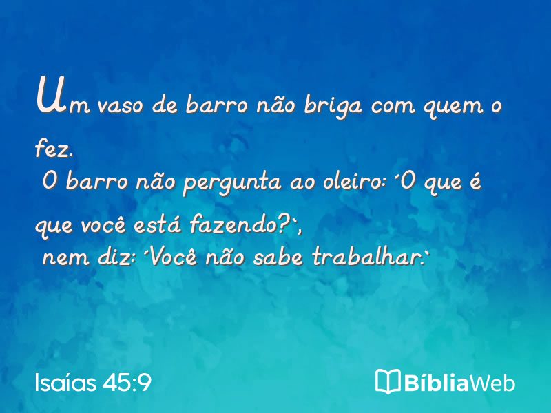 Isaías 45:9 em imagem para compartilhar
