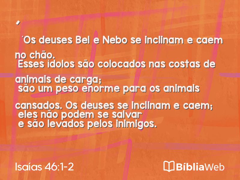 Isaías 46:1-2 em imagem para compartilhar