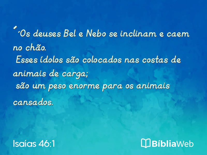 Isaías 46:1 em imagem para compartilhar
