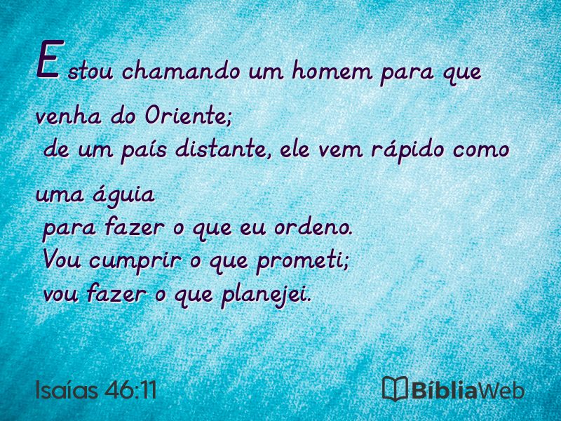 Isaías 46:11 em imagem para compartilhar