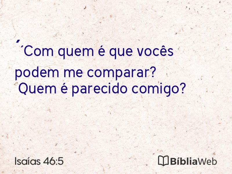 Isaías 46:5 em imagem para compartilhar