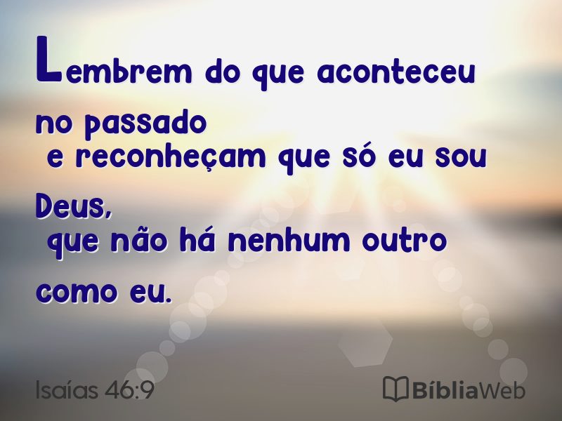 Isaías 46:9 em imagem para compartilhar